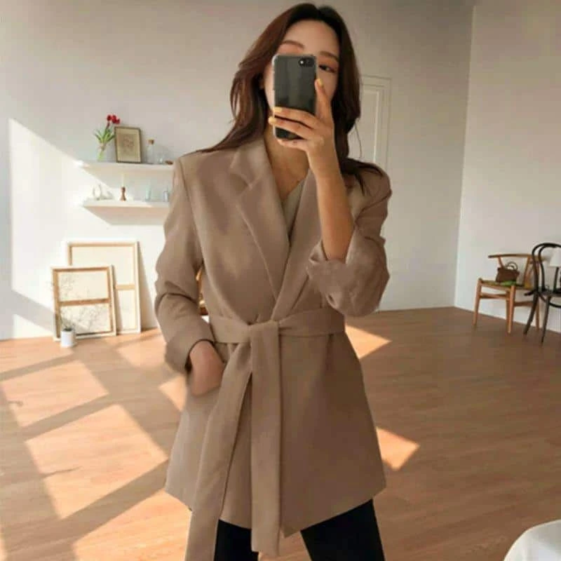 Áo blazer nữ phối đai