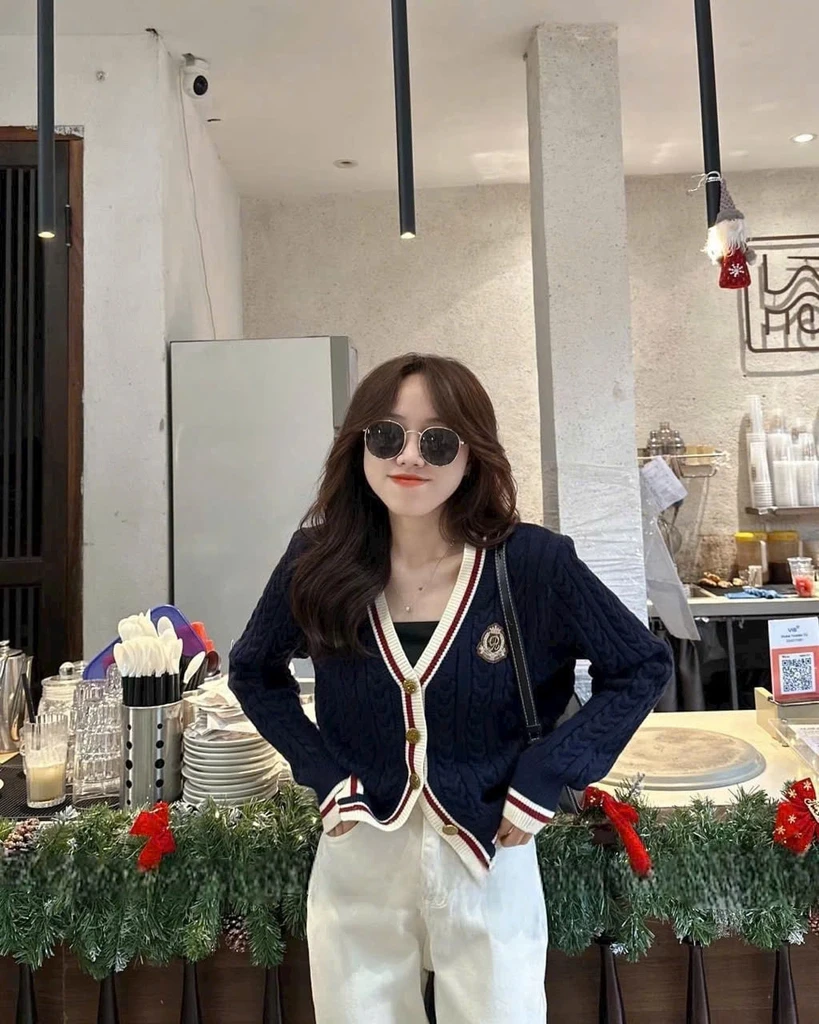 Áo khoác Quảng Châu cardigan len