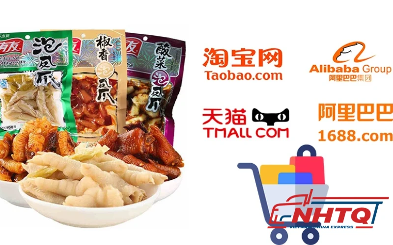 Order chân gà Tứ Xuyên qua các sàn thương mại điện tử Trung Quốc