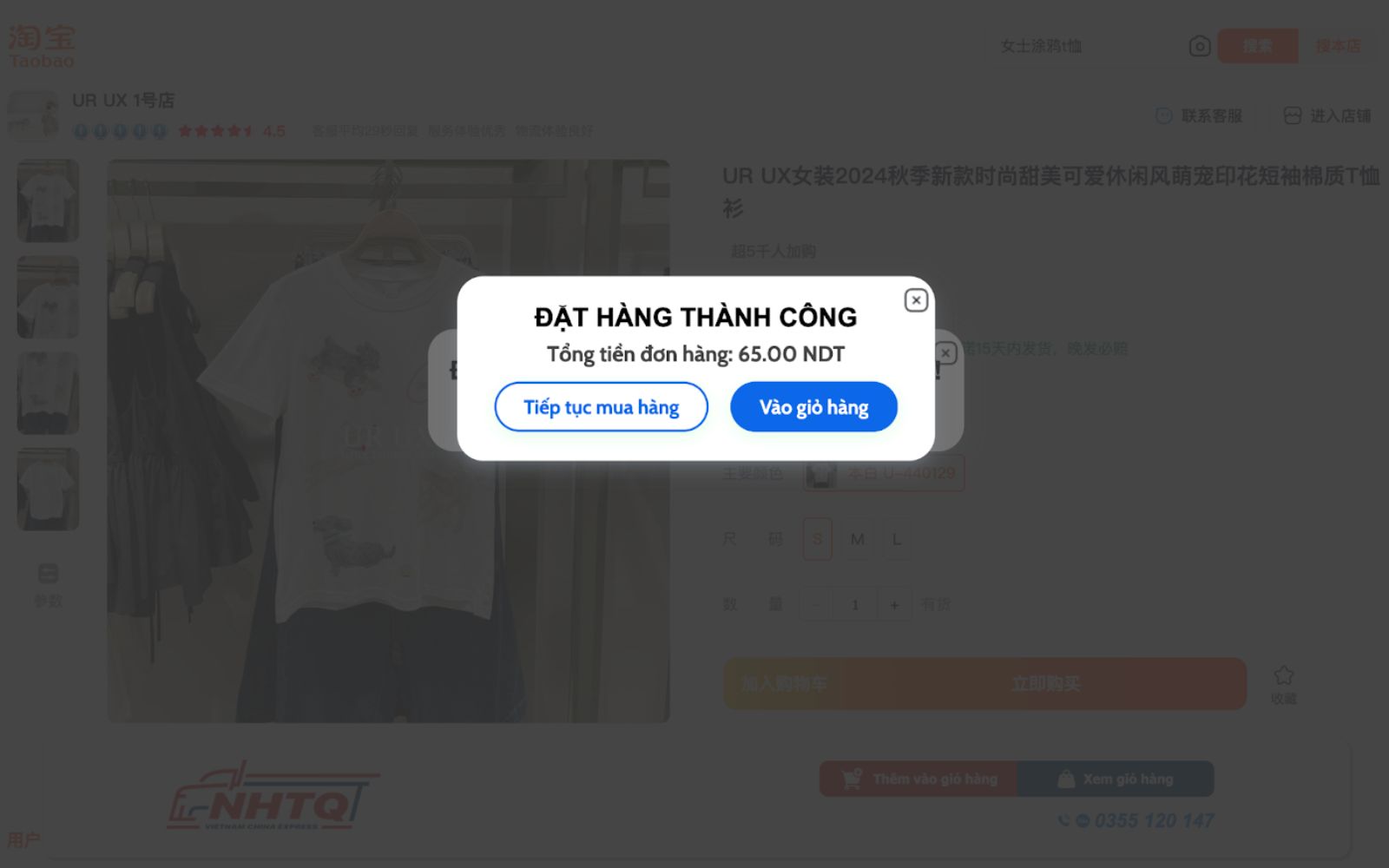 Thêm sản phẩm cần mua vào giỏ hàng