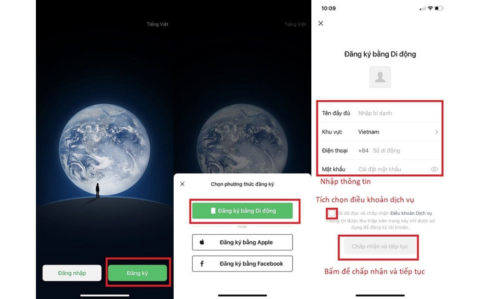 Đăng ký tài khoản WeChat bằng số điện thoại