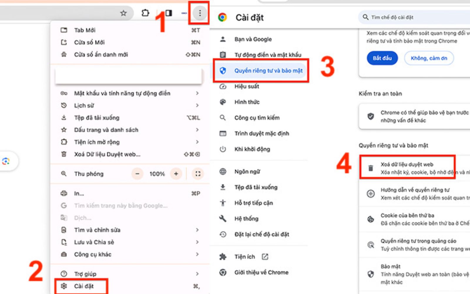 Thực hiện xóa cookie cho trang Taobao