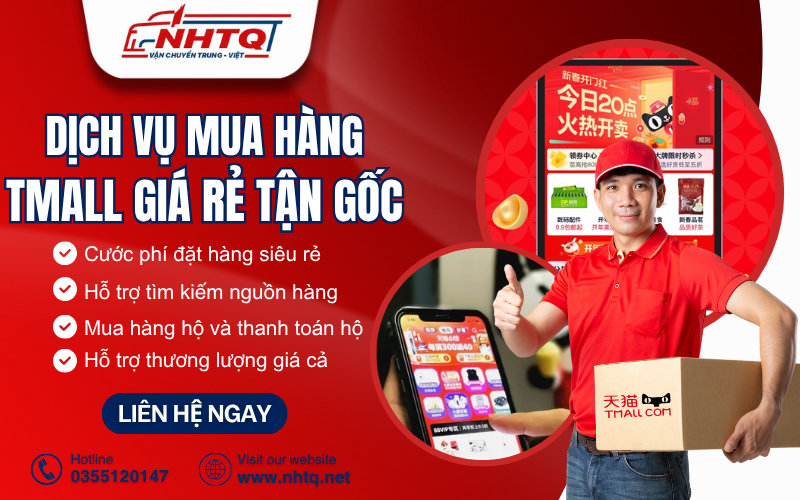 Nhập sỉ hàng Tmall chuẩn Auth, giá tốt cùng với NHTQ Logistics