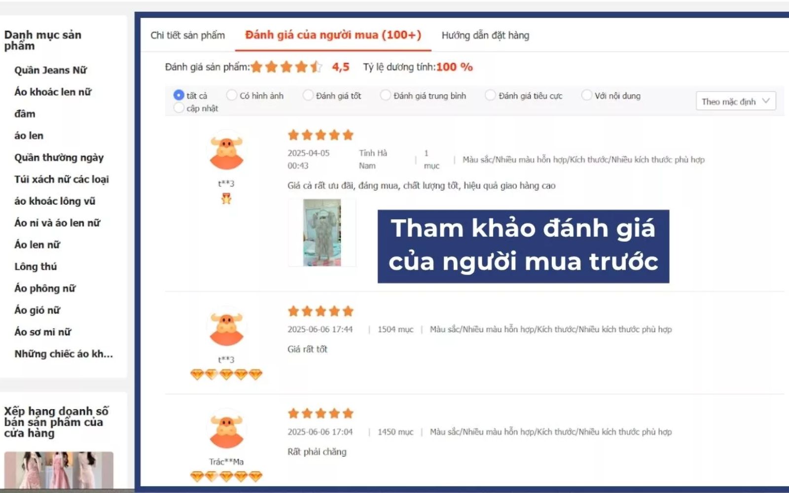 Hãy tham khảo và xem các đánh giá của khách hàng trước