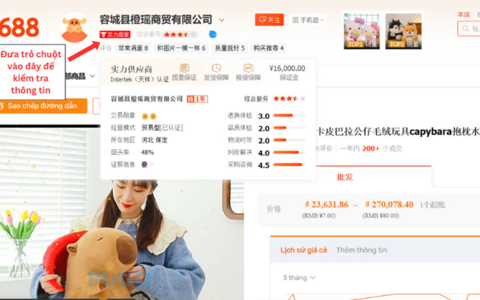 Đánh giá shop theo những thông tin chi tiết