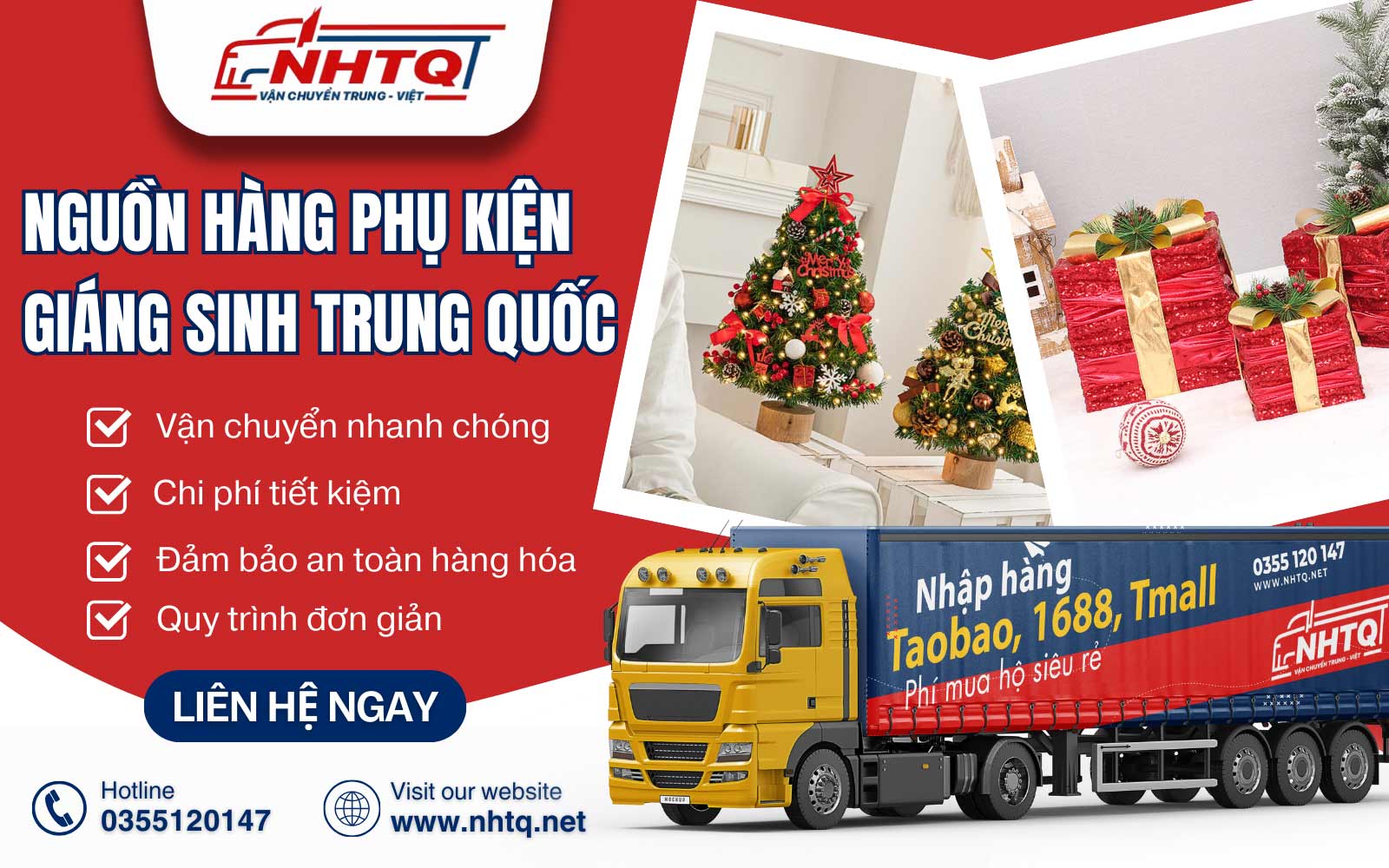 Nhập sỉ phụ kiện trang trí Noel Trung Quốc cùng với NHTQ Logistics