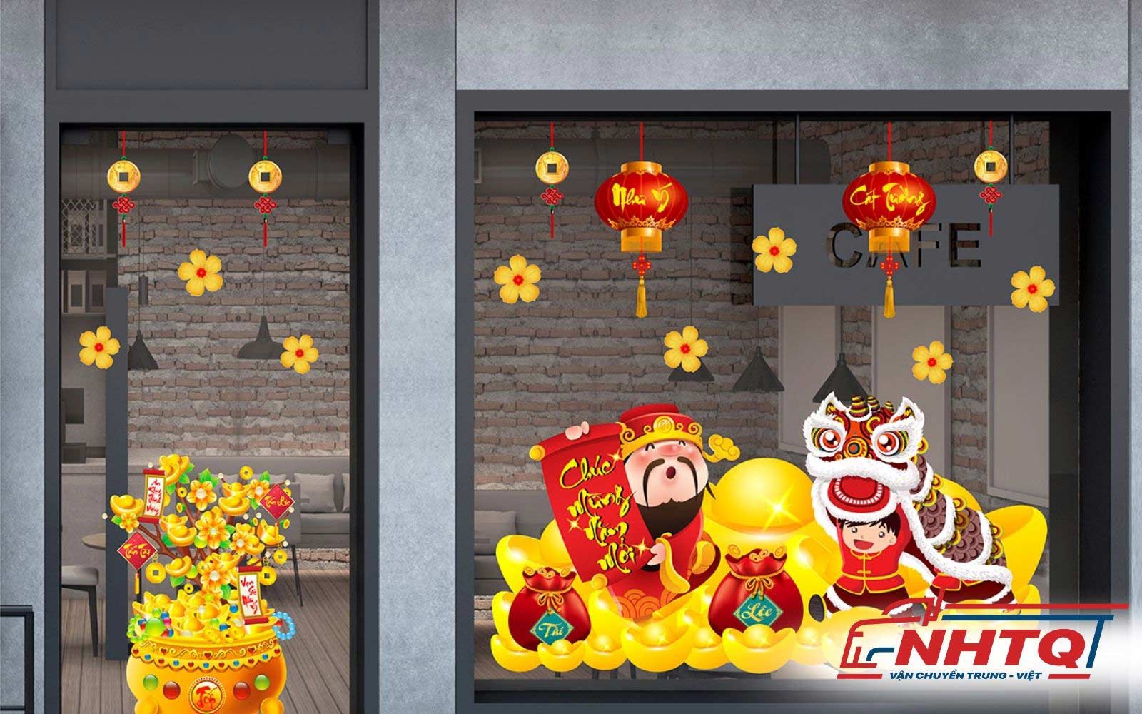 Decal Tết dán kính, dán cửa, dán tường