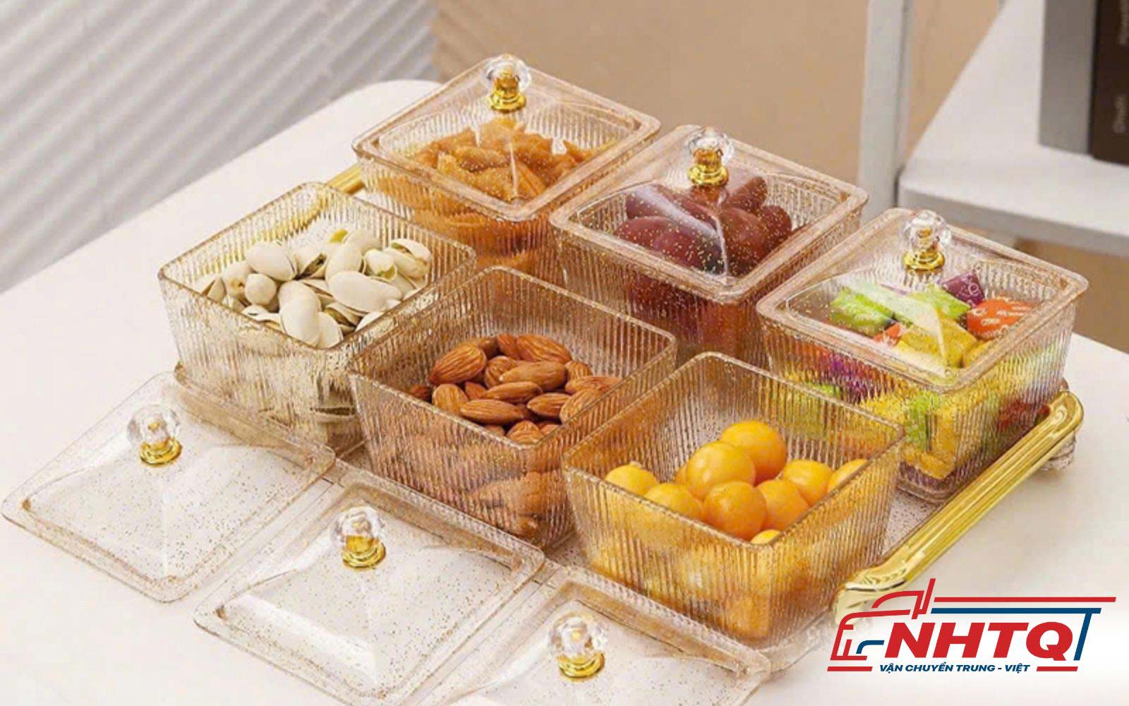 Khay đựng bánh mứt nhựa trong suốt