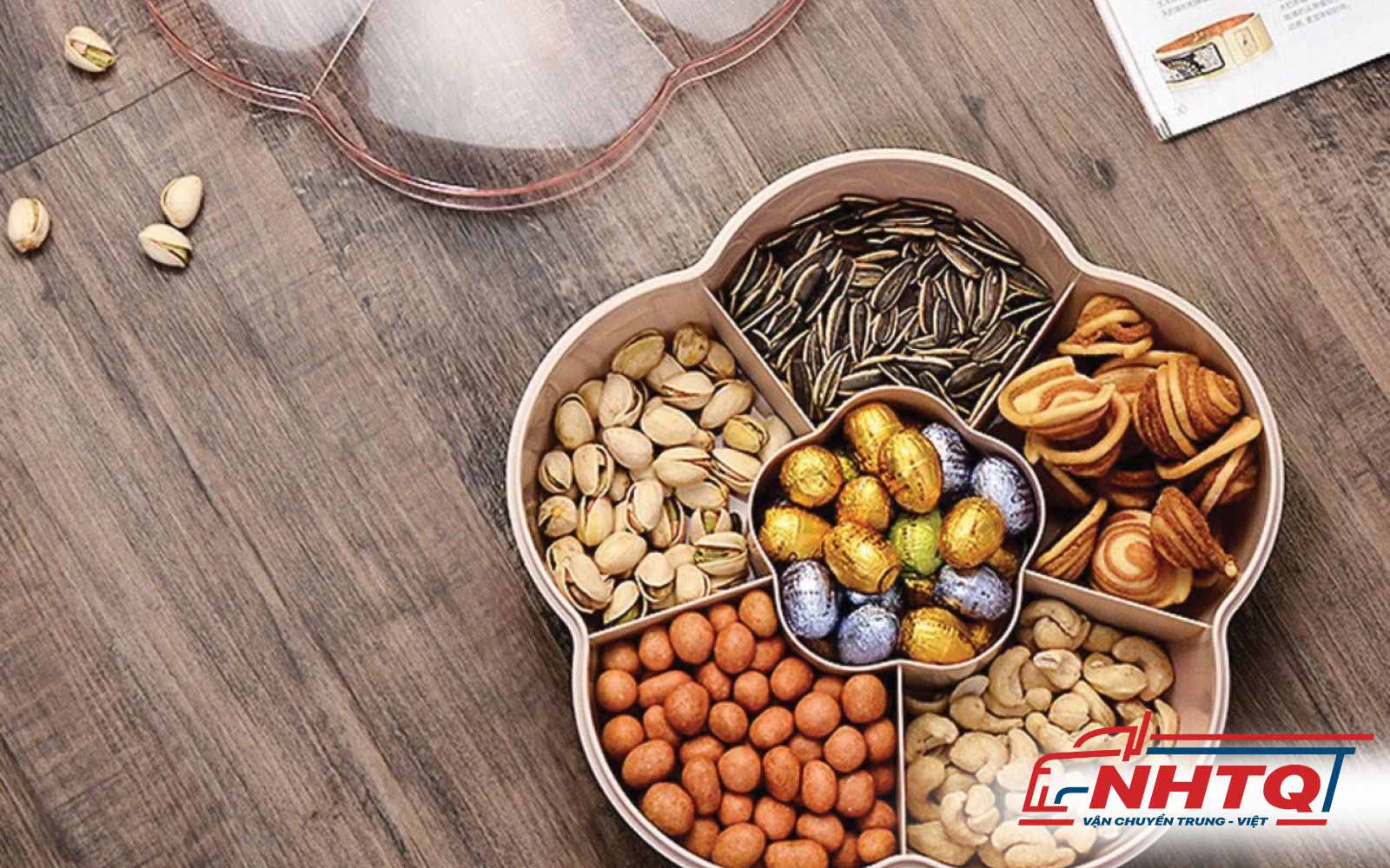 Khay đựng bánh mứt Tết hình hoa 5 cánh