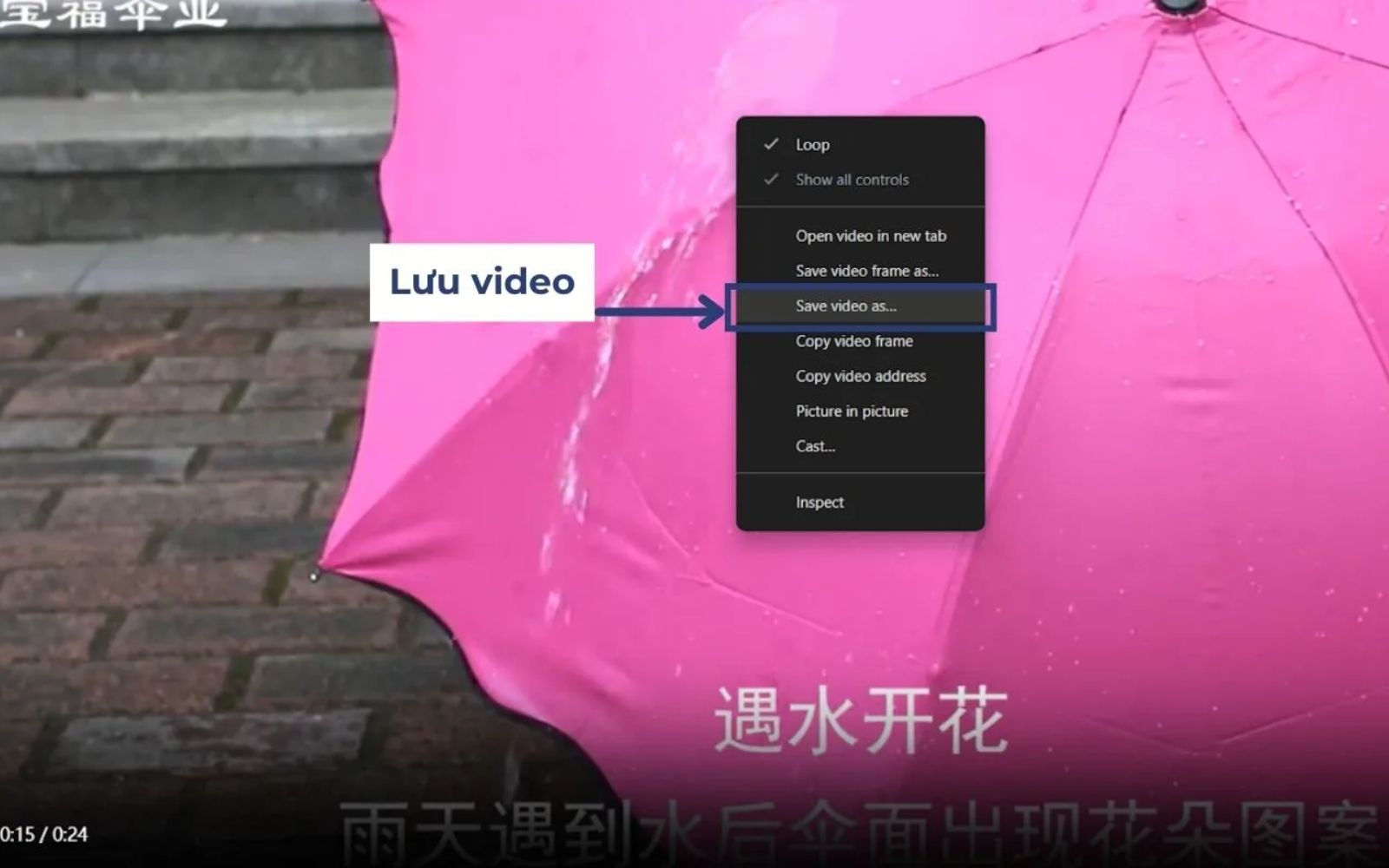 Nhấn “Save as video” để lưu video từ Pinduoduo