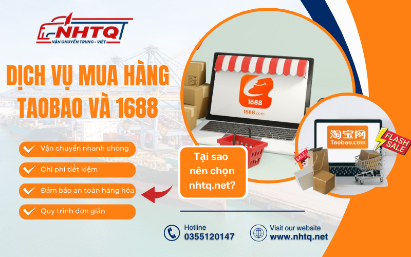 Dịch vụ orrder hàng Taobao và 1688 uy tín, giá tốt tại NHTQ.net