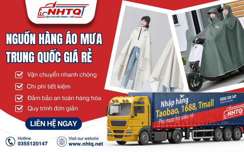 Nhập hàng áo mưa Trung Quốc giá tốt cùng NHTQ Logistics