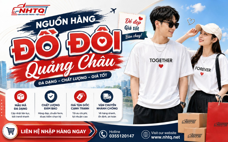 Nhập đồ couple Quảng Châu giá rẻ tại NHTQ Logistics