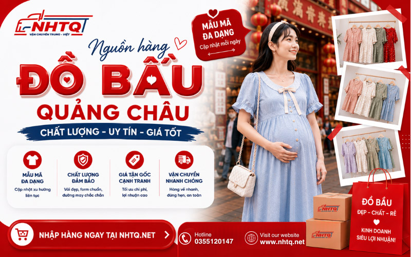 Nhập hàng váy bà bầu Quảng Châu giá tốt tại NHTQ.net
