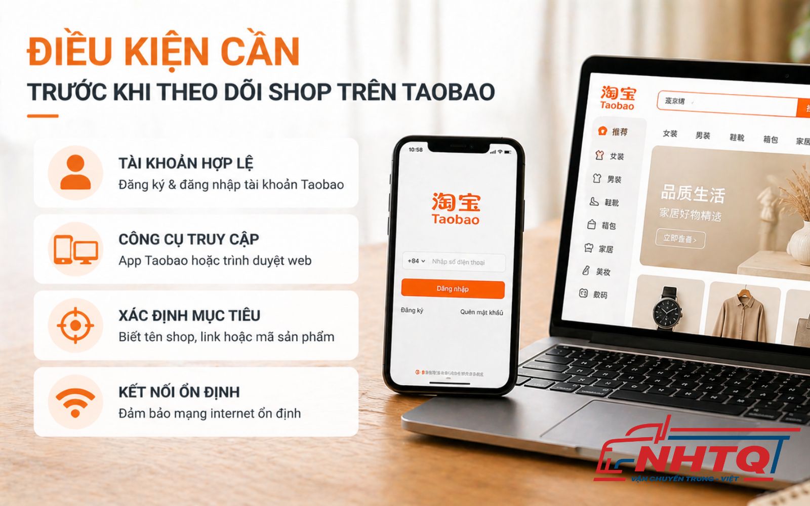 Điều kiện cần trước khi theo dõi shop trên Taobao