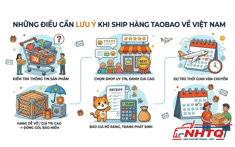 Lưu ý khi ship hàng Taobao về Việt Nam