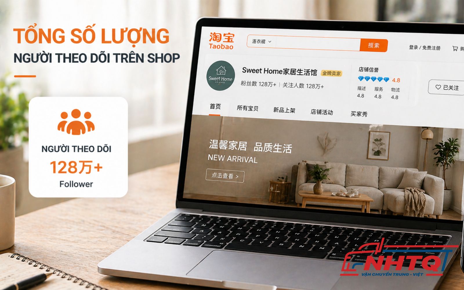 Tổng số lượng người theo dõi trên shop
