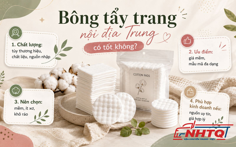 Bông tẩy trang nội địa Trung có tốt hay không?