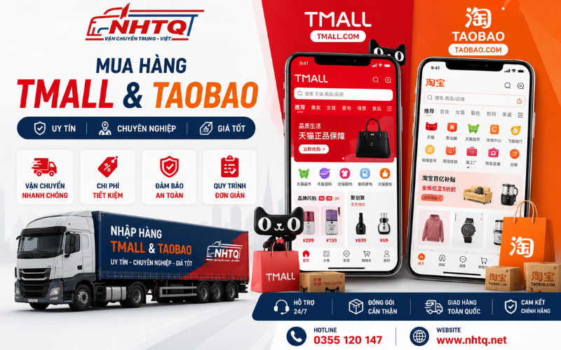 Dịch vụ mua hàng Taobao và Tmall chất lượng, giá tốt tại NHTQ.net