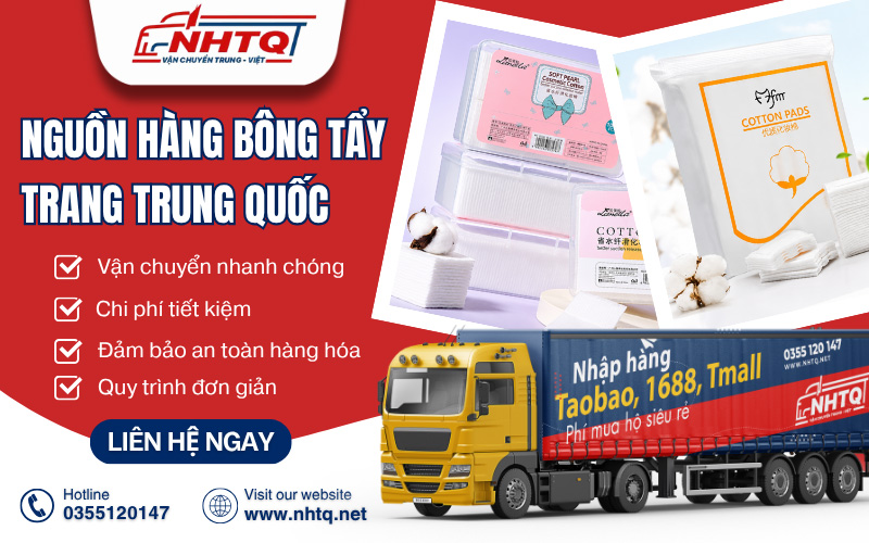 Nhập sỉ nguồn hàng bông tẩy trang nội địa Trung Quốc giá tốt tại NHTQ.net
