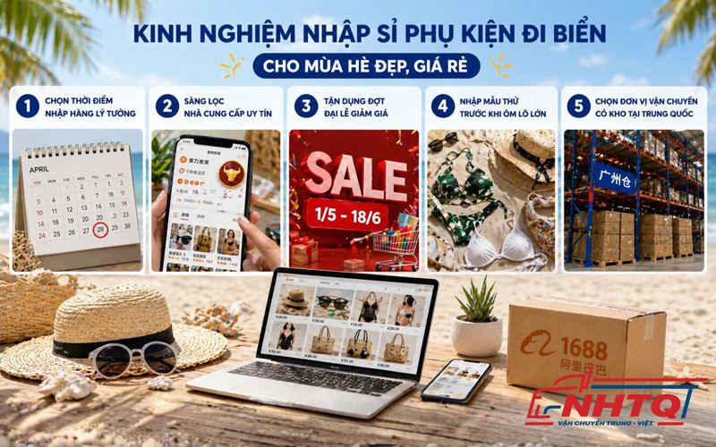 Kinh nghiệm nhập sỉ phụ kiện đi biển cho mùa hè đẹp, giá rẻ