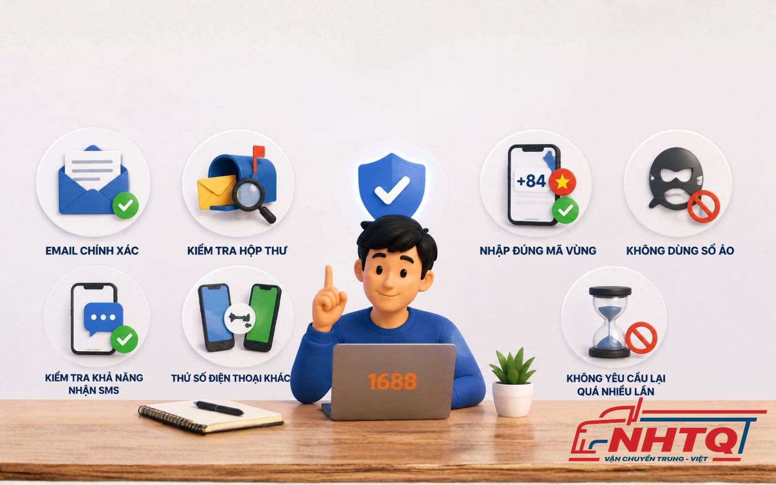 Một số lưu ý để tránh lỗi không nhận mã xác nhận 1688