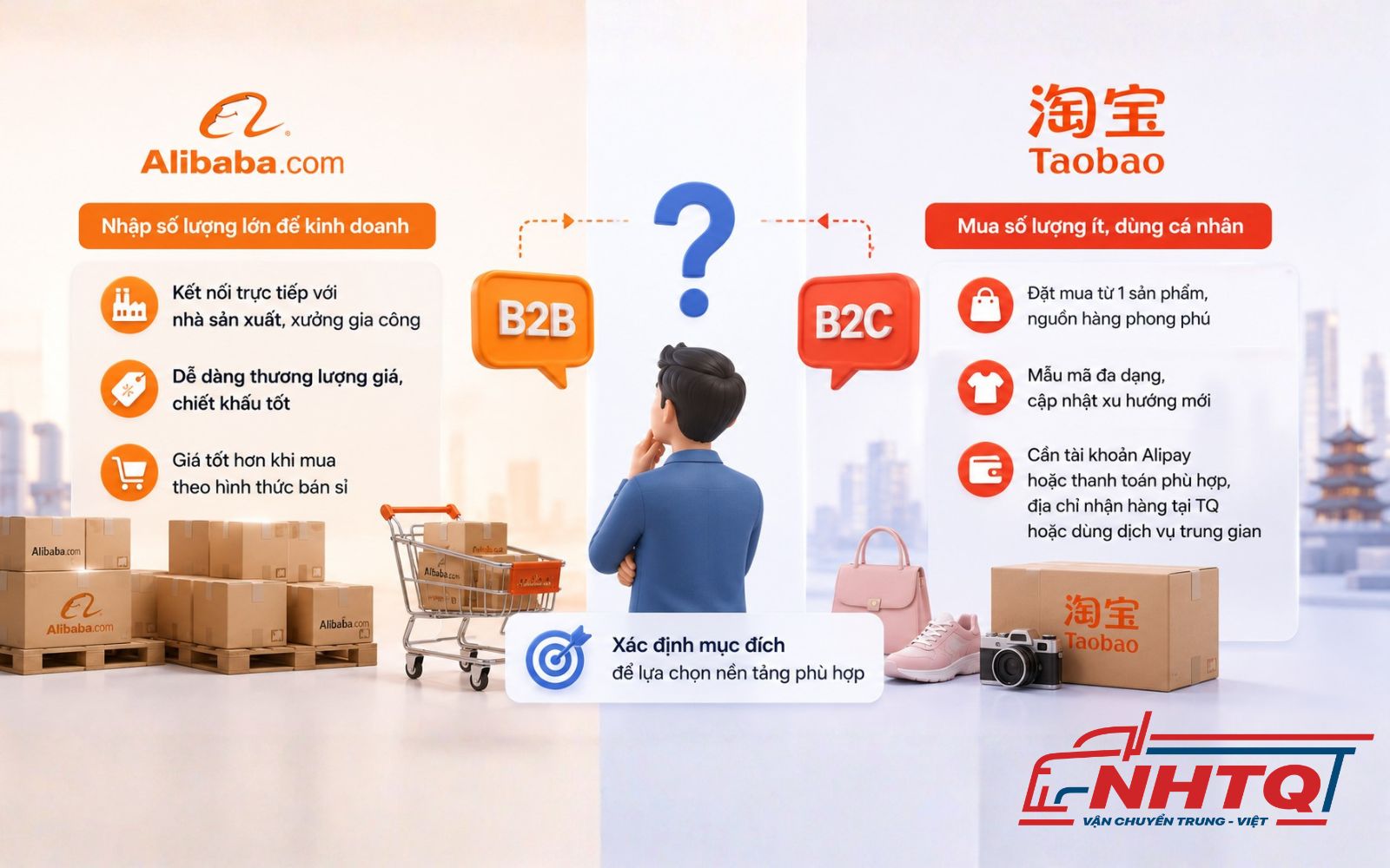 Nên nhập hàng trên Alibaba hay Taobao?