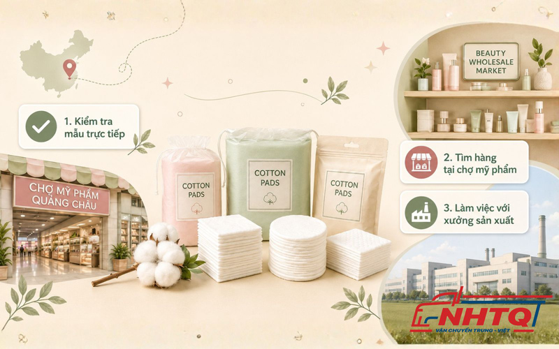 Nhập sỉ bông tẩy trang trực tiếp tại Trung Quốc
