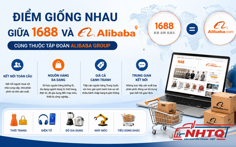 Những điểm giống nhau giữa 1688 và Alibaba