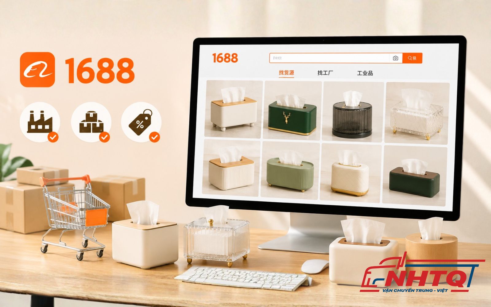 Mua hộp đựng giấy ăn để bàn nội địa Trung Quốc trên 1688