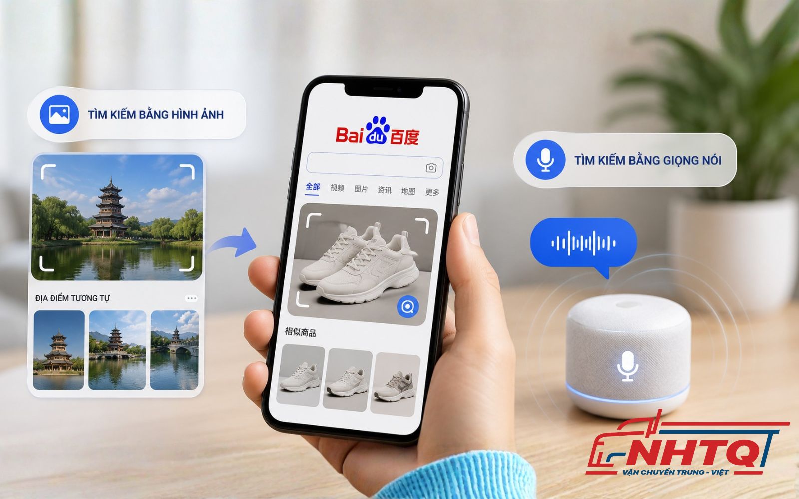 Tìm kiếm bằng hình ảnh và giọng nói tiện lợi